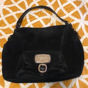 Michael Kors black suede/leather purse